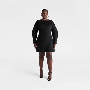 KBB by KAHLANA Women's 'The Boatneck Mini Dress' - Black 16